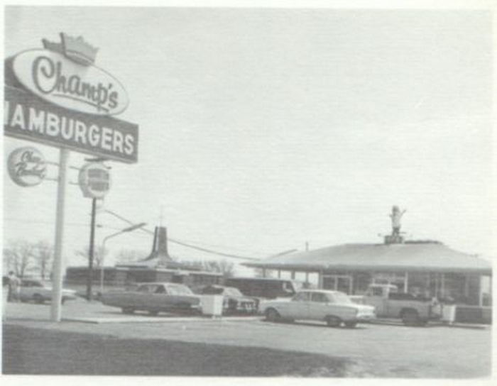Champs Hamburgers - Vintage Yearbook Ad - 60S And 70S (newer photo)